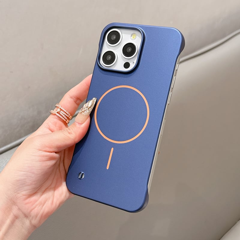 SentimentvalueTM Ultra-thin Frosted Borderless Magnetic Thin Ring Mobile Phone Case Suitable For iPhone 16/15/14/13/12 Series