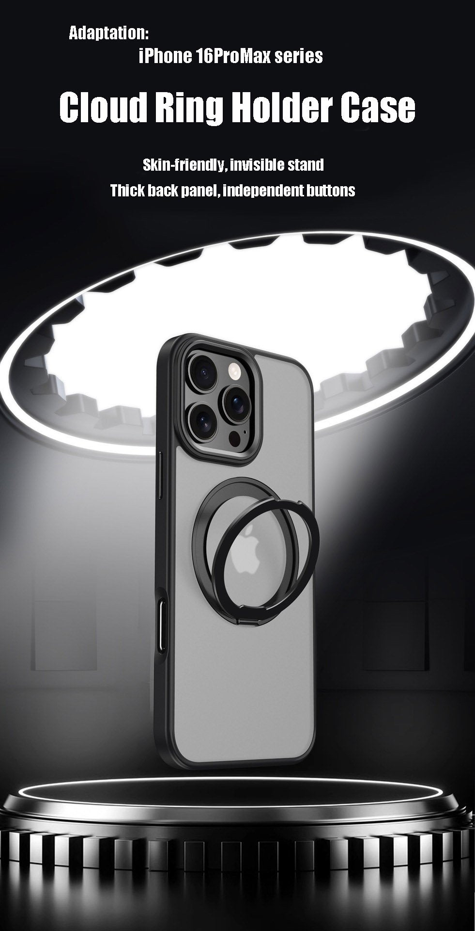 Applicable iphone16 case premium sense 360 magnetic rotating stand case pivot point cell phone case