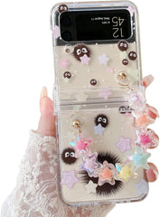 Cute Cartoon Briquettes Phone Case For Galaxy Z Flip 3 / Galaxy Z Flip 4 / Galaxy Z Flip 5 / Galaxy Z Flip 6