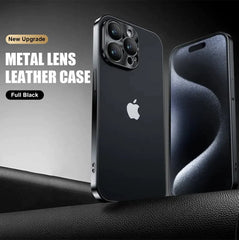 🔥Hot Sale!🏅Suitable for Apple 15 cell phone case ultra-thin frosted electroplating leather pattern all-inclusive hard shell protective case