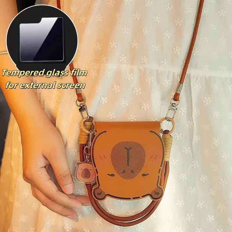 Capybara Big Head Phone Case For Galaxy Z Flip 3 / Galaxy Z Flip 4 / Galaxy Z Flip 5 / Galaxy Z Flip 6