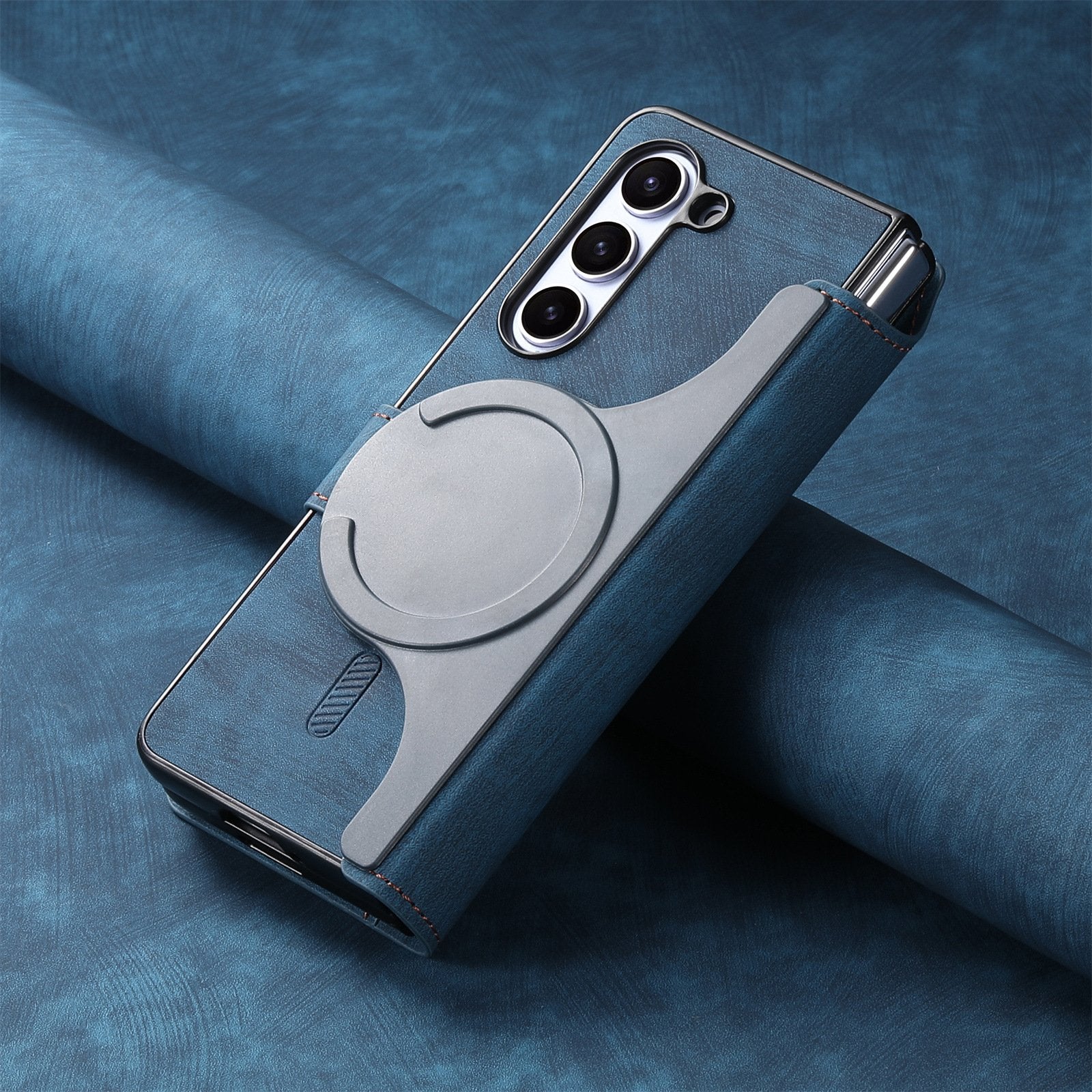 Mobile phone case suitable for Galaxy Z Fold 3/Galaxy Z Fold 4/Galaxy Z Fold 5/Galaxy Z Fold 6, full-cover anti-fall, magnetic separation, card insertion protective cover