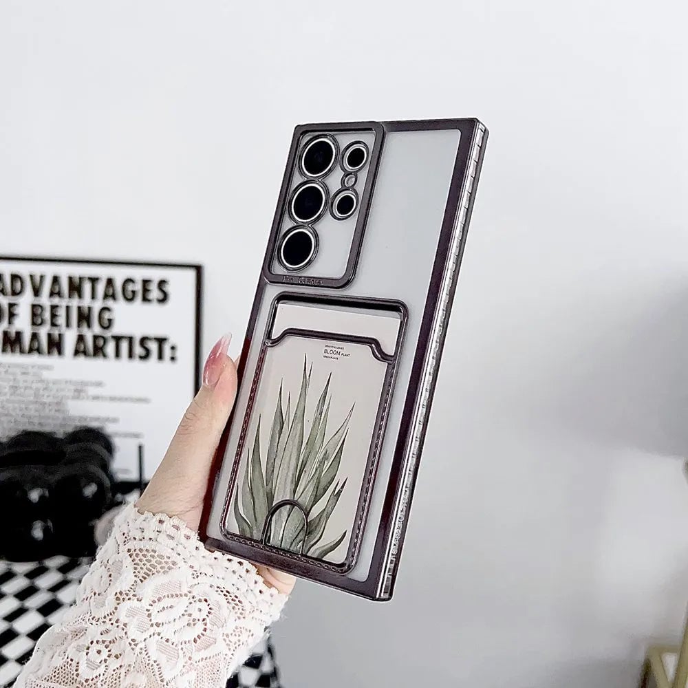 📱💳Transparent Card Holder Phone Case for Galaxy S24/S23/S22/S21 Series