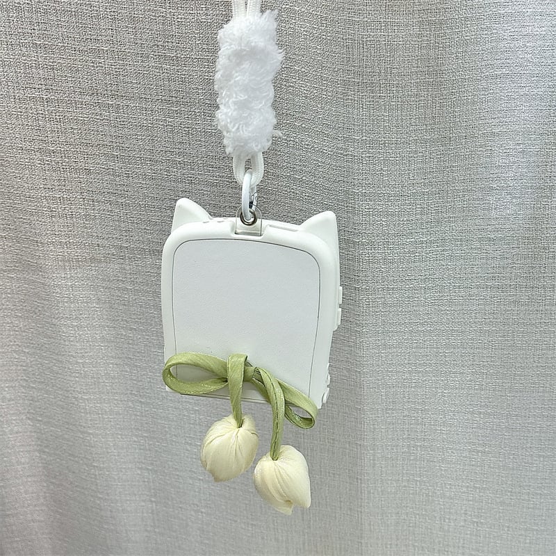 Tulip Cat Ears Phone Case For Galaxy Z Flip 3 / Galaxy Z Flip 4 / Galaxy Z Flip 5 / Galaxy Z Flip 6