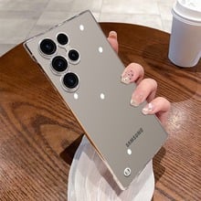 Transparent Ultra-Thin Electroplated Magnetic Case with Lens Film for Galaxy S22/S23/S24/S25 Series