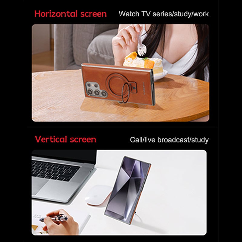 For Samsung Galaxy S23 Series Business Magnetic Anti-fall Bracket Protective Case