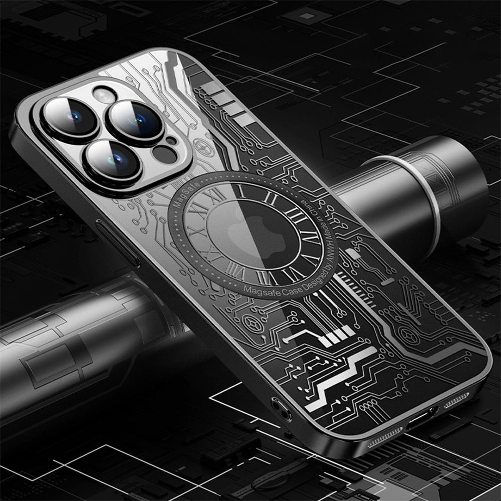 Technology Circuit Board Phone Case For iPhone 16 15 14 13 12 11 Serise