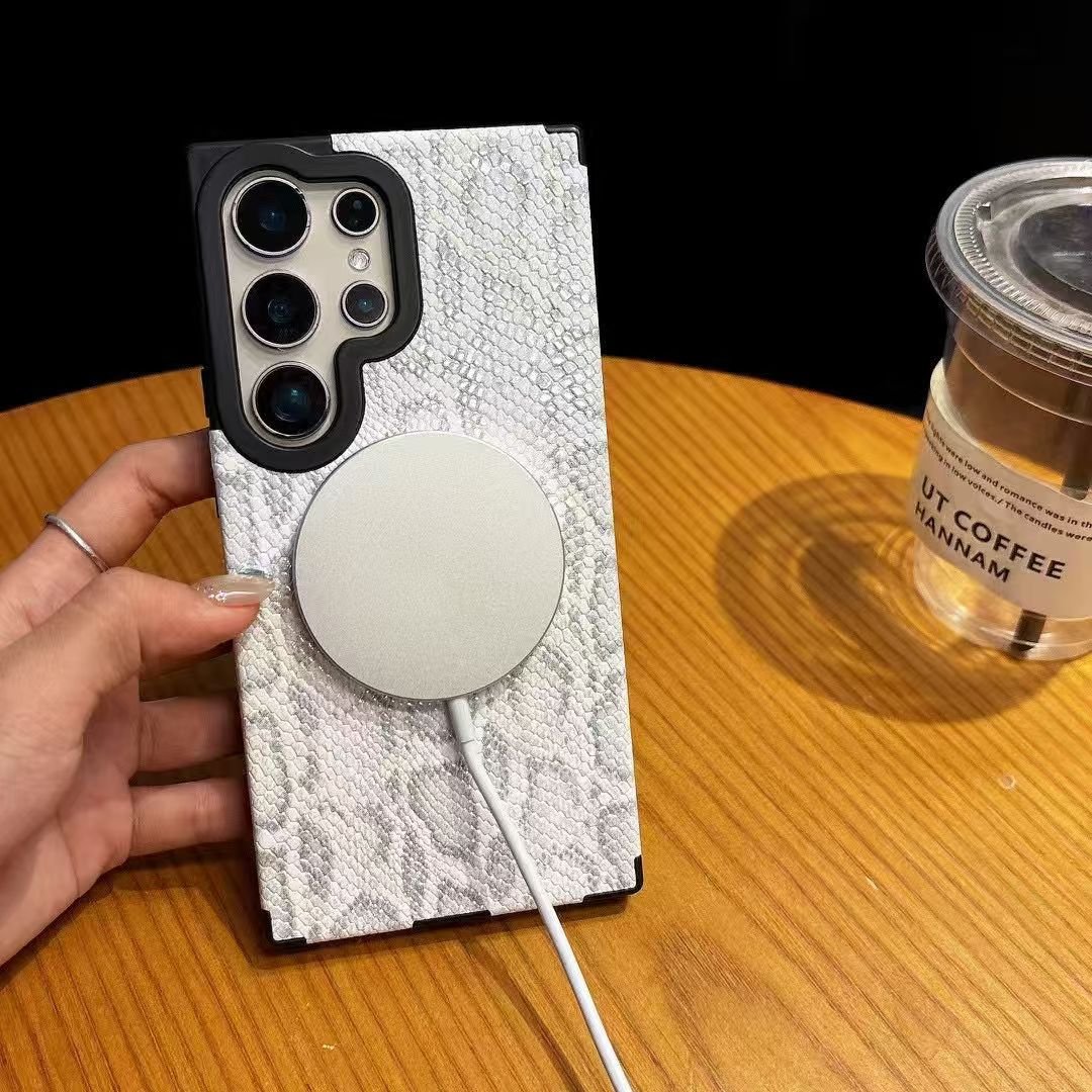 Personalized snakeskin pattern mobile phone case for Samsung Galaxy S25/S24 series, S22 Ultra, S23 Ultra [With Magnetic Suction]