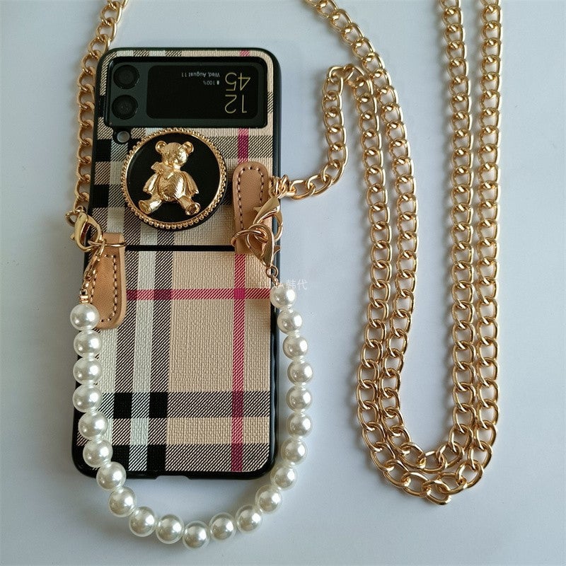 Galaxy Z Flip 3/Galaxy Z Flip 4 | Fashion Mobile Phone Case With Chain