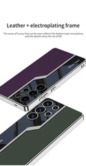 Electroplating leather supercar mobile phone case for Galaxy S25 Series(Only case)