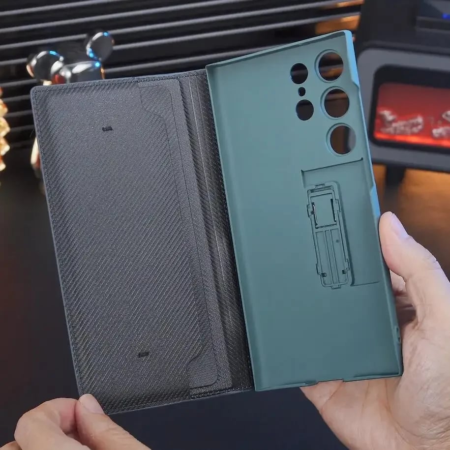 Card Insertable Flip Wallet Business Protective Case For Samsung Galaxy S25 Series & S23 Ultra & S24 Ultra(Only Case)