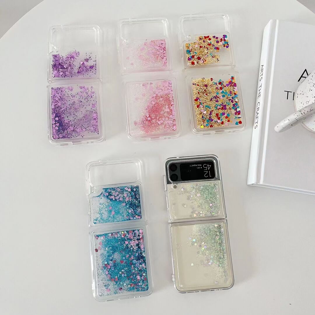 ✨📱Glitter Quicksand Phone Case For Galaxy Z Flip 3/Galaxy Z Flip 4/Galaxy Z Flip 5/Galaxy Z Flip 6