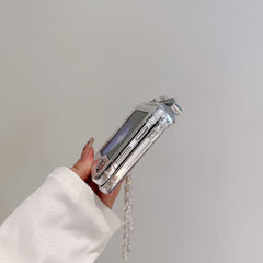 [🎀New🌸]Feather Yarn Red Polka Dot Bowknot Mobile Phone Case For Galaxy Z Flip 3/Galaxy Z Flip 4/Galaxy Z Flip 5/Galaxy Z Flip 6