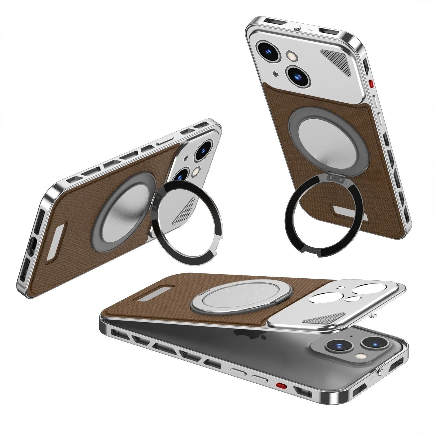 SentimentvalueTM Metal Magnetic Leather Case For iPhone 16/15/14/13 Series
