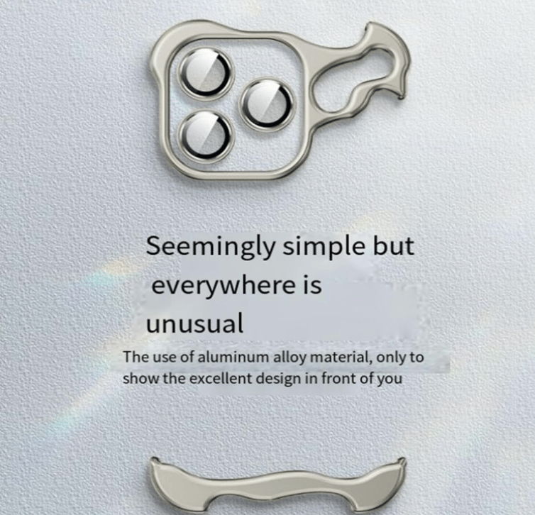 Alien-Shaped Metal Alloy Protective Borderless Slim Case for iPhone 14 and 15 Series