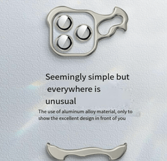 Alien-Shaped Metal Alloy Protective Borderless Slim Case for iPhone 14 and 15 Series