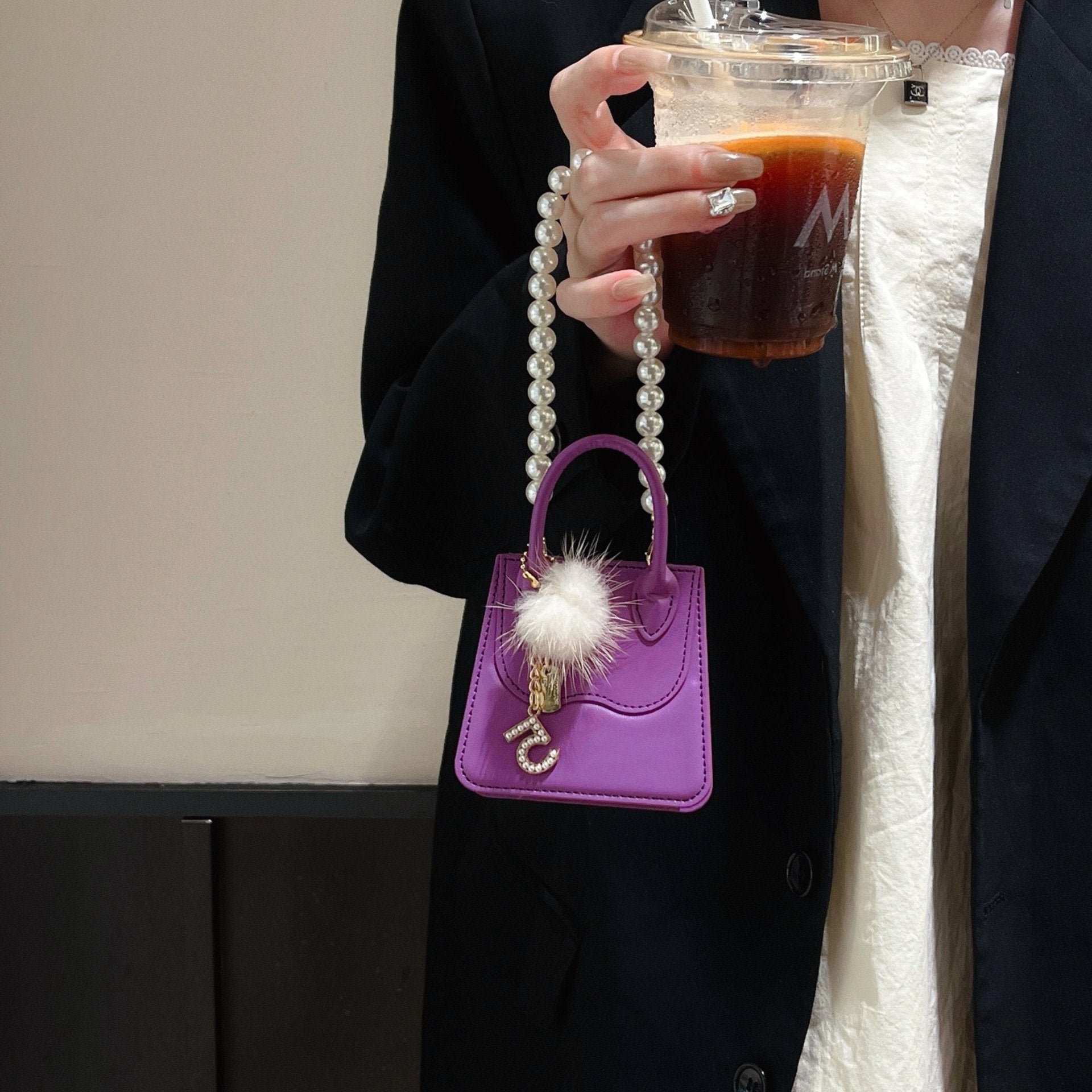 Leather Handbag Phone Case for Galaxy Z Flip 3/Galaxy Z Flip 4/Galaxy Z Flip 5