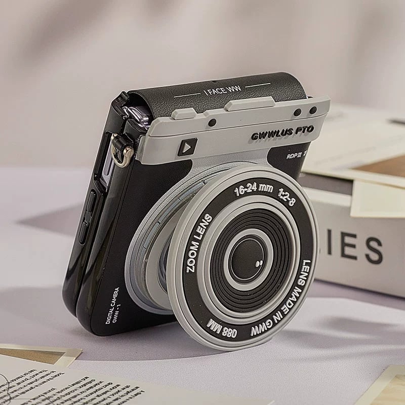 📸 Camera Design Retractable Hinge Full Protective Case for Galaxy Z Flip 5/Galaxy Z Flip 6