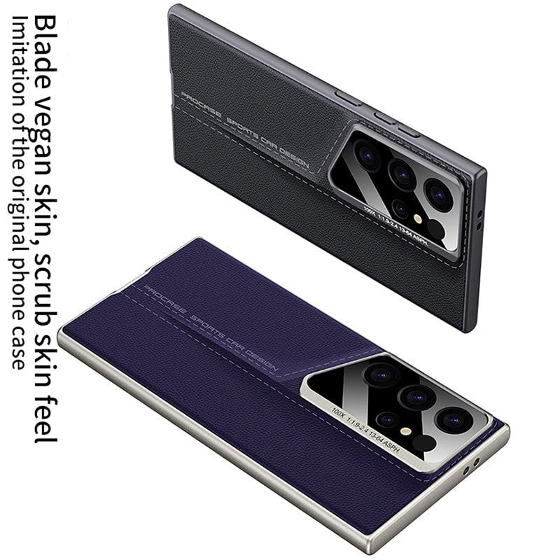 Razr Leather Case For Samsung Galaxy S25 Series and S23 S24 Ultra (Only Case)