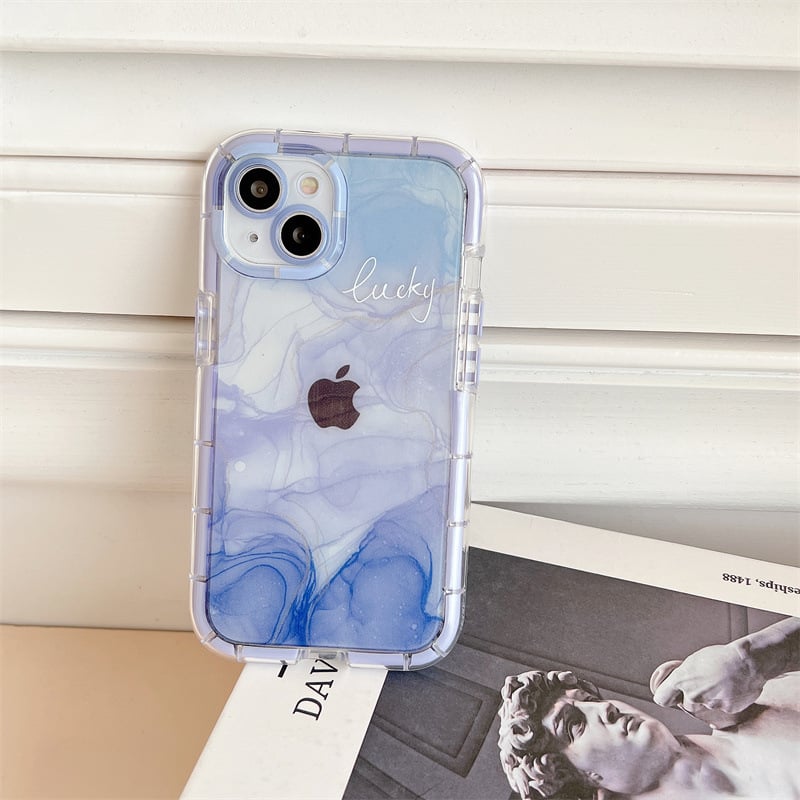Ins style artistic ink painting mobile phone case for iPhone, anti-fall and fashionable