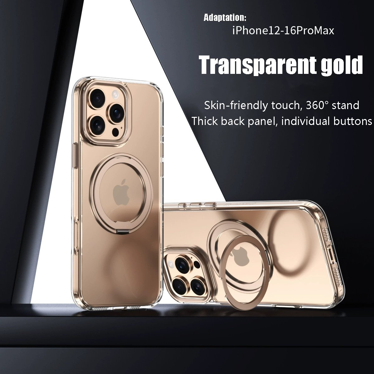 Applicable iphone16 case premium sense 360 magnetic rotating stand case pivot point cell phone case