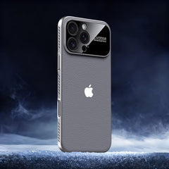 Vegan leather large-view window heat dissipation magnetic case for iPhone 17 Pro Max