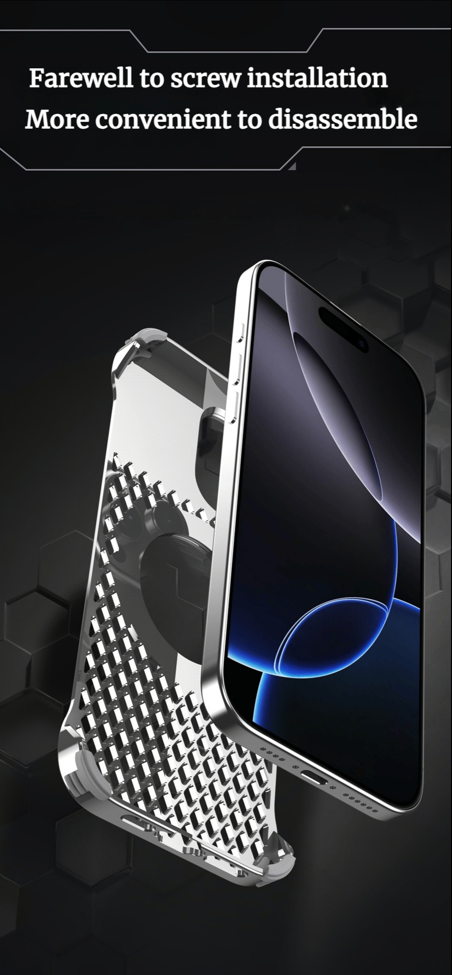 Aluminum Alloy Bracket Aromatherapy Heat Dissipation Case Suitable For iPhone 16/15/14 Series