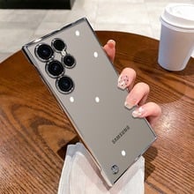 Transparent Ultra-Thin Electroplated Magnetic Case with Lens Film for Galaxy S22/S23/S24/S25 Series