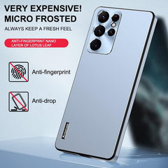 Fashionable Light-sensitive Aurora Metal Lens Soft-edge Mobile Phone Case For Samsung Galaxy S25 S24 S23 S22 S21 Series