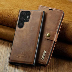 2 in 1 Protective Case for Samsung Galaxy S25/S24/S23/S22/S21 Series and Note 20 Series, PU Leather Shell with Removable Magnetic Wallet Pocket
