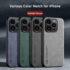 Sheepbuck leather magnetic mobile phone case for iPhone, shockproof, non-slip and ultra-light