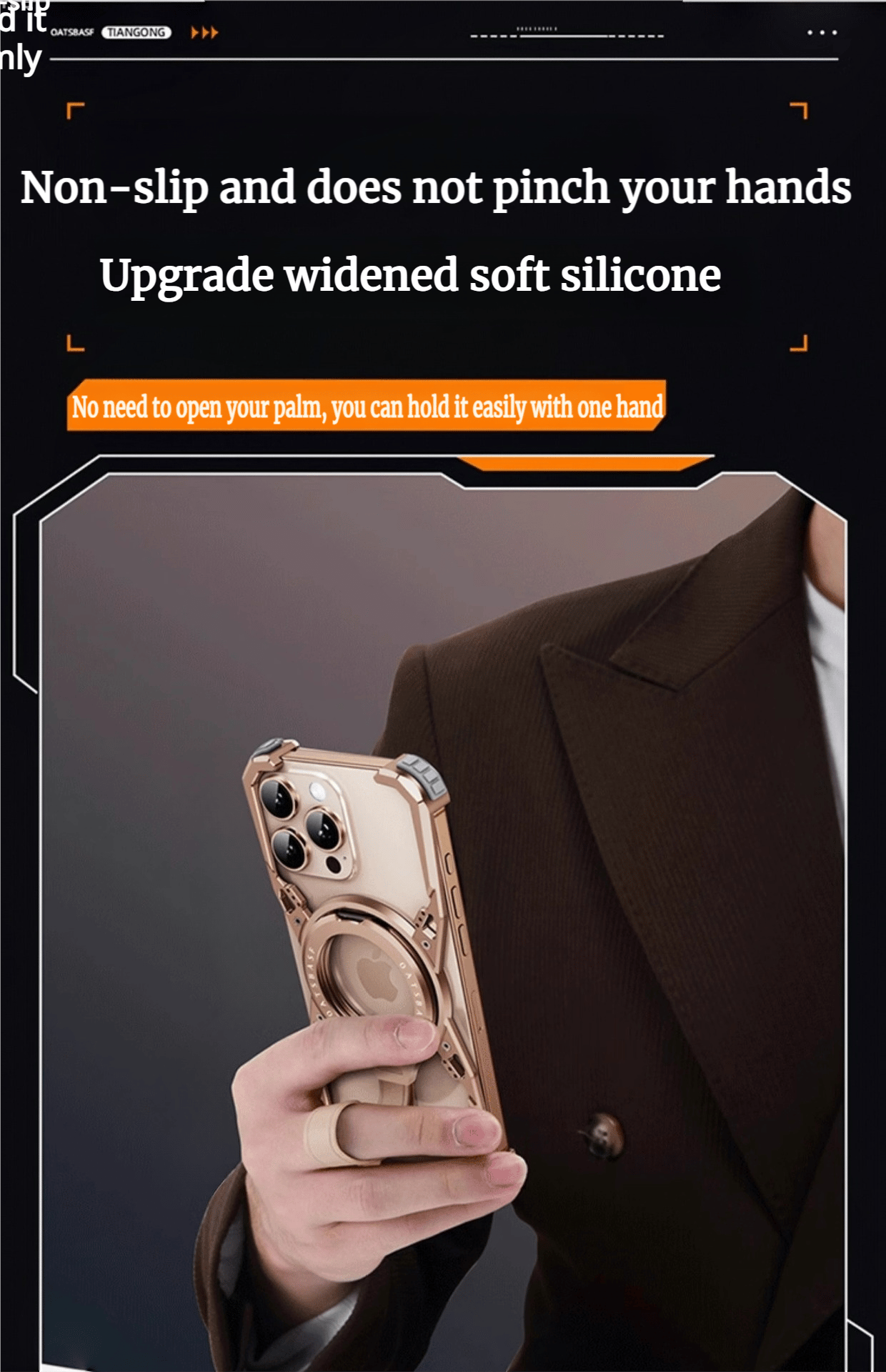 SentimentvalueTM Metal magnetic 360° Bracket Mobile Phone Case Suitable For iPhone 16 Pro/ iPhone 16 ProMax