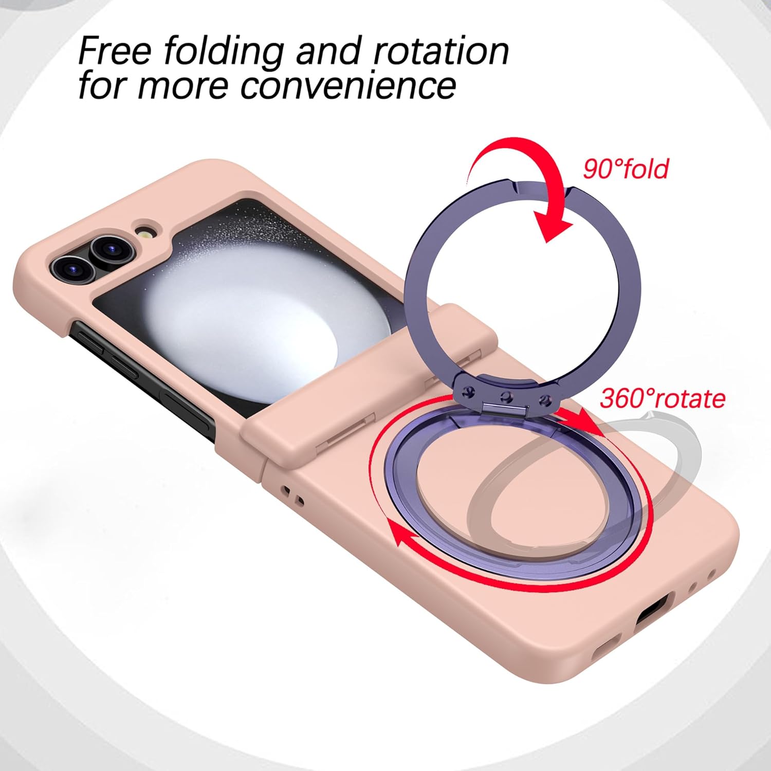 Full Coverage Hinge Shockproof Phone Case For Galaxy Z Flip 3/Galaxy Z Flip 4/Galaxy Z Flip 5/Galaxy Z Flip 6