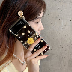3D Rotating Flower Phone Case, Suitable For Galaxy Z Flip 3/Galaxy Z Flip 4/Galaxy Z Flip 5/Galaxy Z Flip 6
