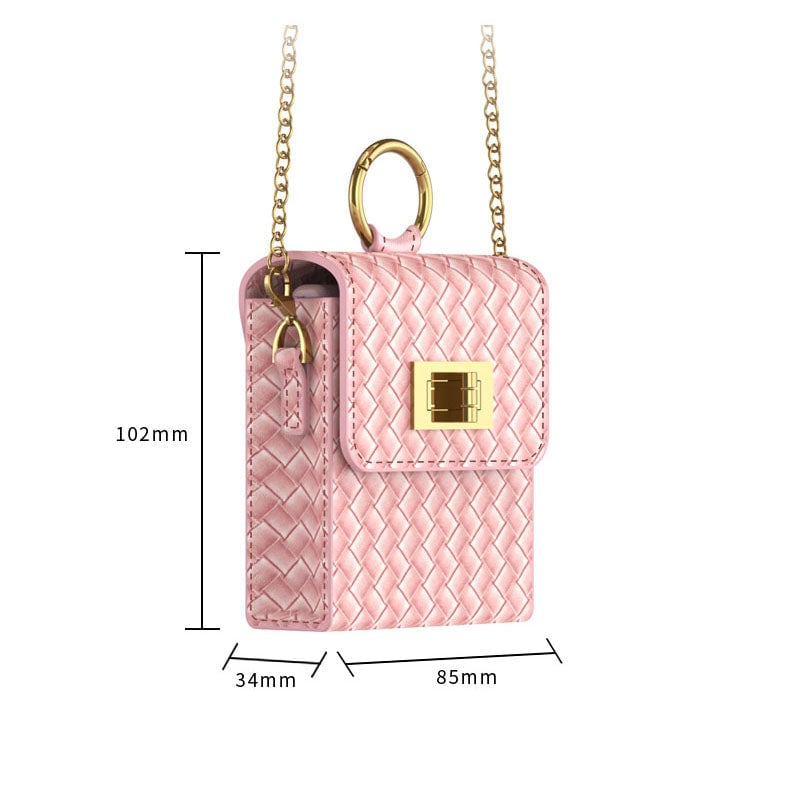 Mini crossbody personalized woven pattern small bag with chain, suitable for Galaxy Z Flip 3/Galaxy Z Flip 4/Galaxy Z Flip 5/Galaxy Z Flip 6