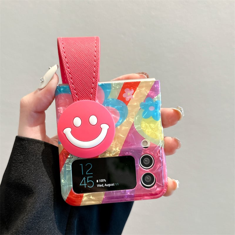 Graffiti Oil Painting Flower Phone Case For Galaxy Z Flip 3/Galaxy Z Flip 4/Galaxy Z Flip 5/Galaxy Z Flip 6