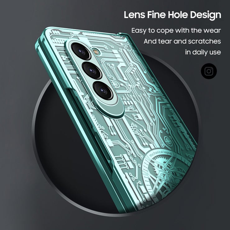 Galaxy Z Fold 3/Galaxy Z Fold 4/Galaxy Z Fold 5/Galaxy Z Fold 6 | Mechanical Gear Pattern Phone Case