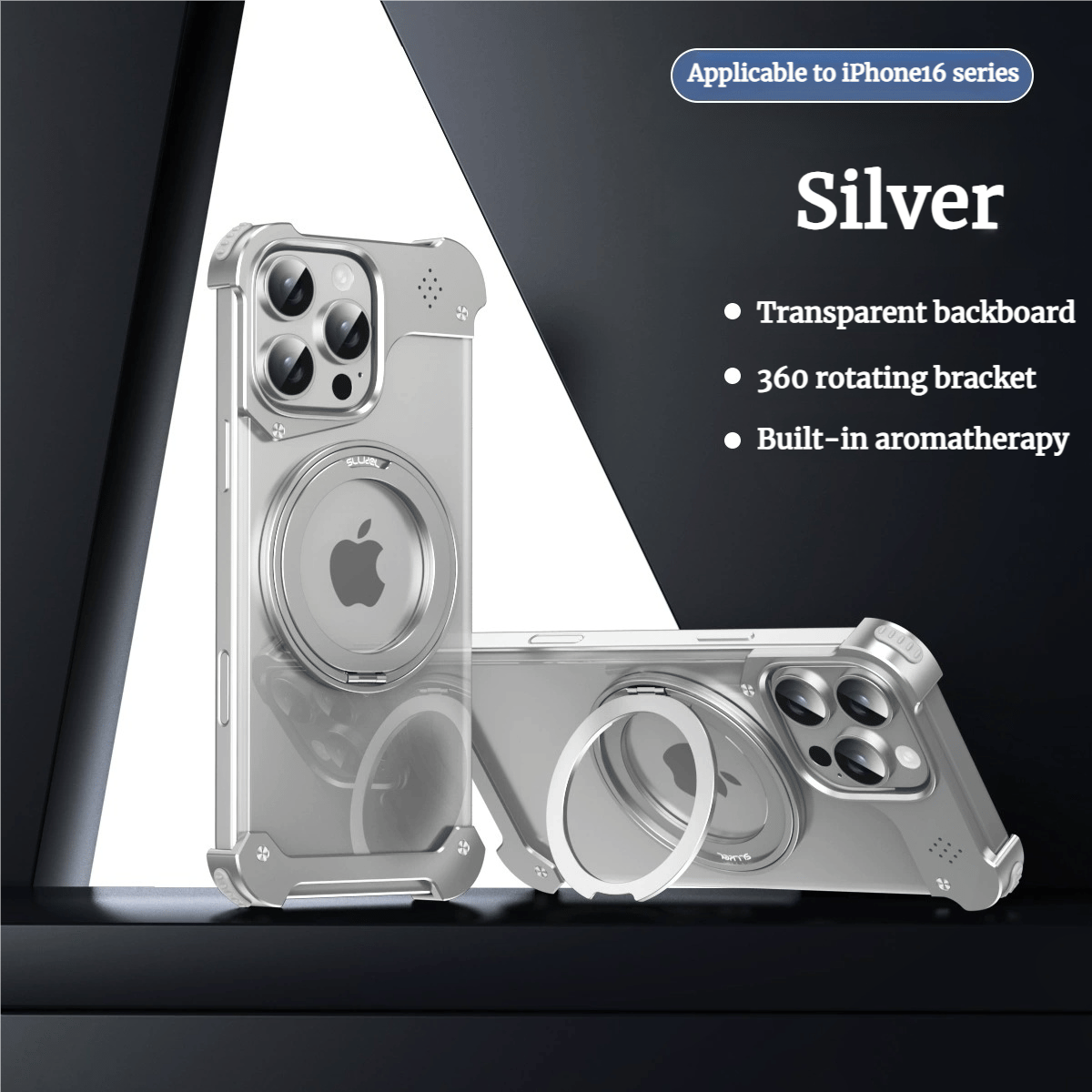 Magnetic Metal 360° Rotating Bracket Case Suitable For iPhone 16/15/14/13 Series