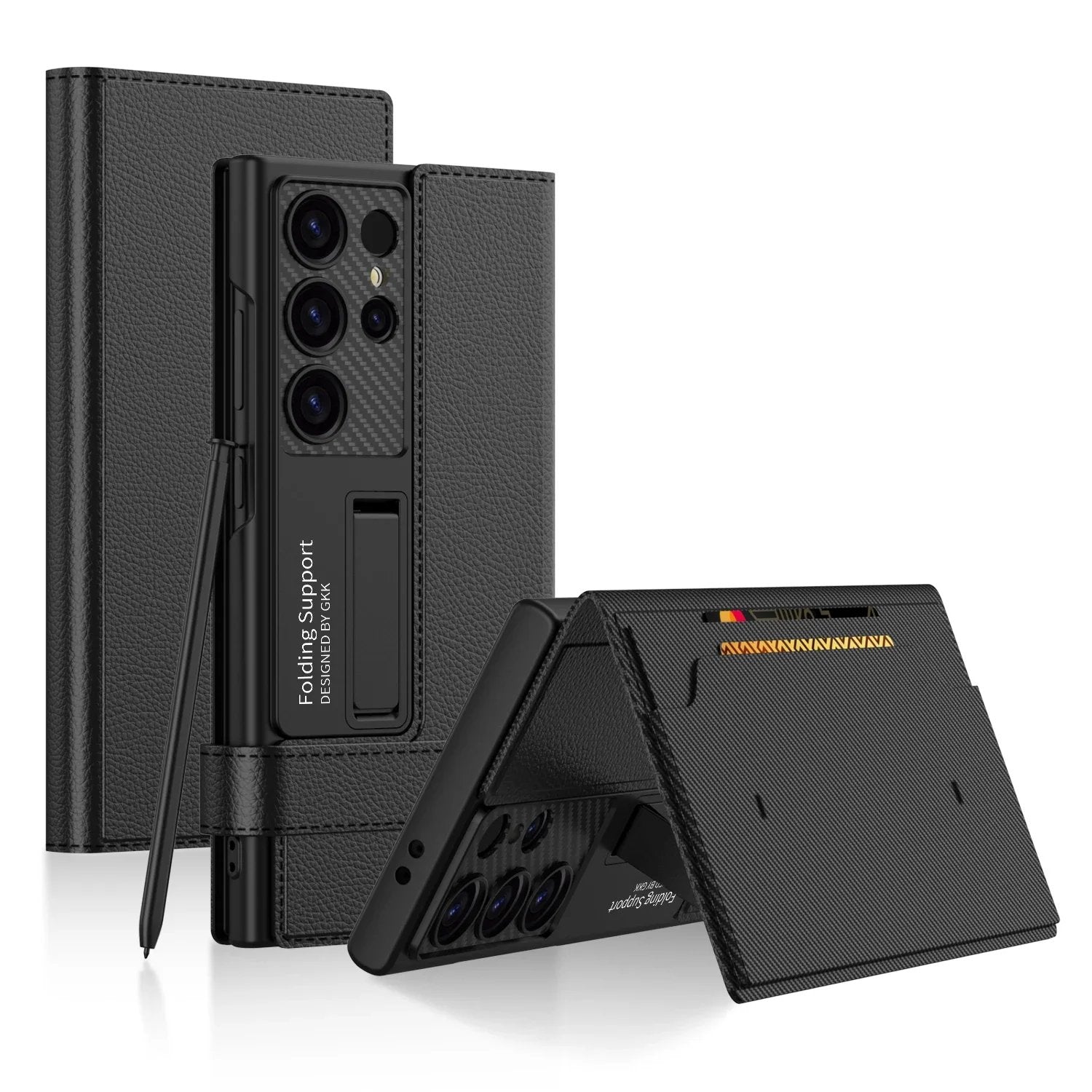 Card Insertable Flip Wallet Business Protective Case For Samsung Galaxy S25 Series & S23 Ultra & S24 Ultra(Only Case)