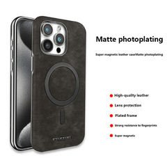 Matte Premium Leather iPhone Case