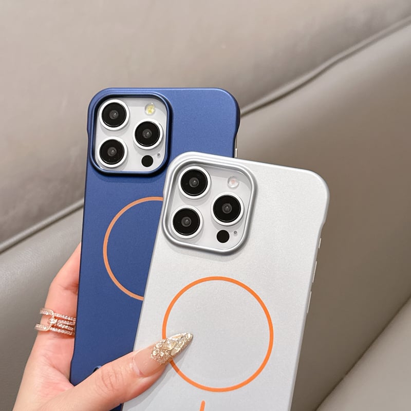 SentimentvalueTM Ultra-thin Frosted Borderless Magnetic Thin Ring Mobile Phone Case Suitable For iPhone 16/15/14/13/12 Series