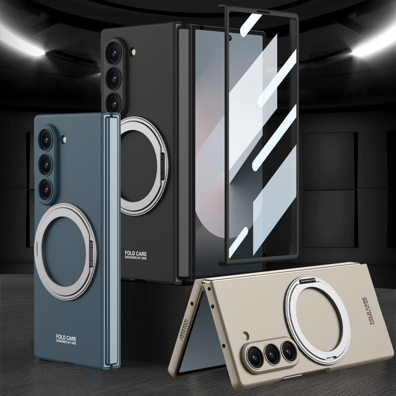 Galaxy Z Fold 6 | Rotating Magnetic Ring Frosted Mobile Phone Case