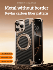 Frameless Carbon Fiber Texture Magnetic Bracket Case