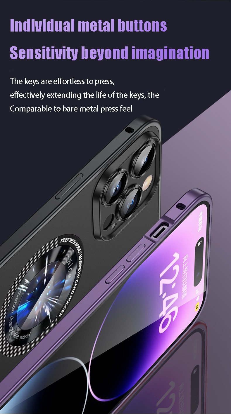 Magnetic Power Safety Metal Phone Case