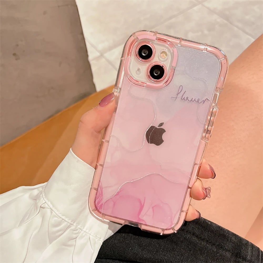 Ins style artistic ink painting mobile phone case for iPhone, anti-fall and fashionable