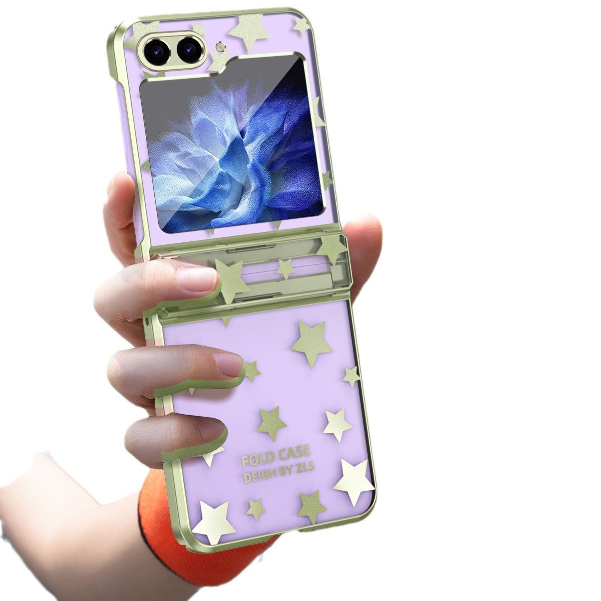 Electroplating starry sky mobile phone case, suitable for Galaxy Z Flip 3/Galaxy Z Flip 4/Galaxy Z Flip 5/Galaxy Z Flip 6