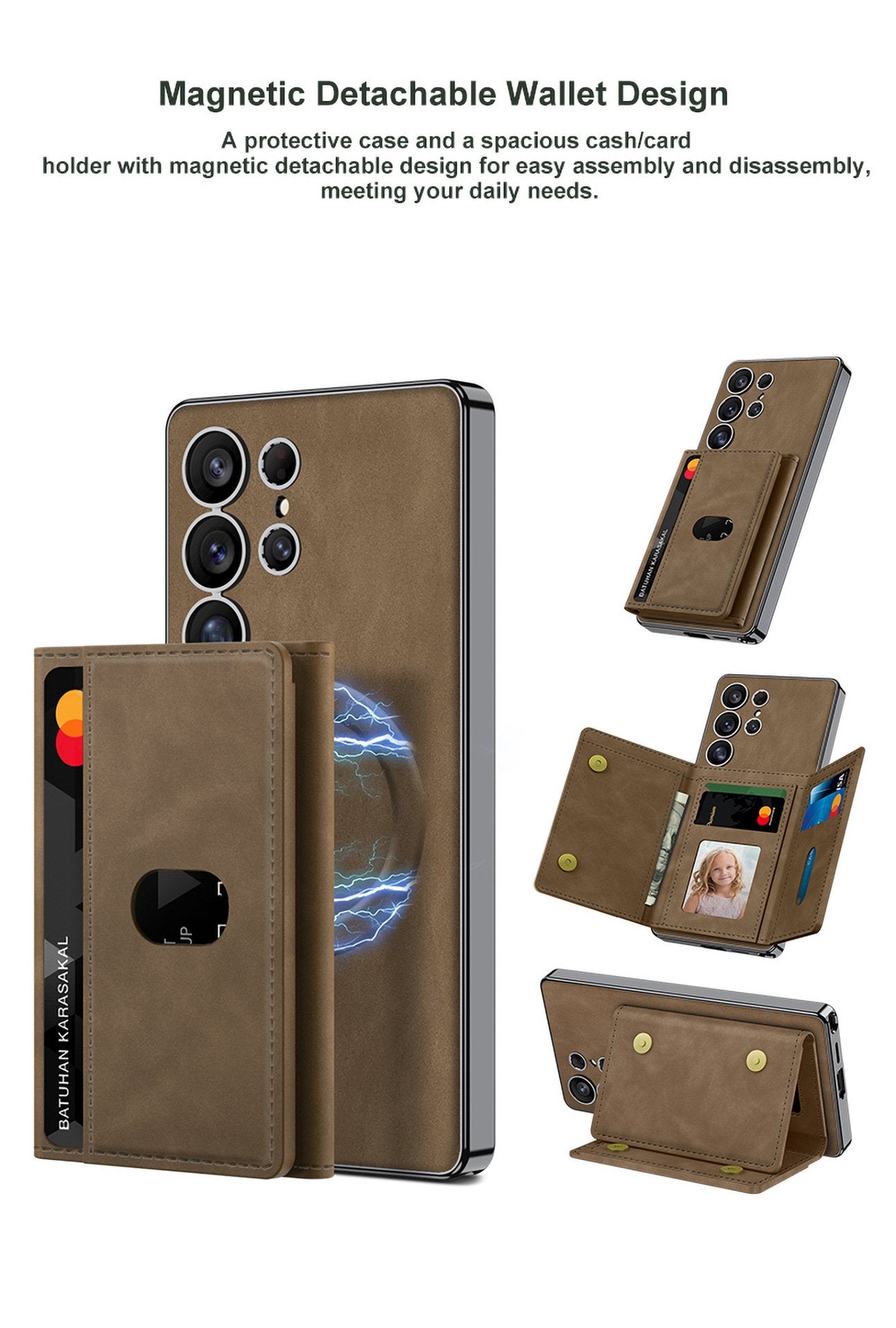 Magnetic Split Wallet Case For Galaxy S25 Ultra