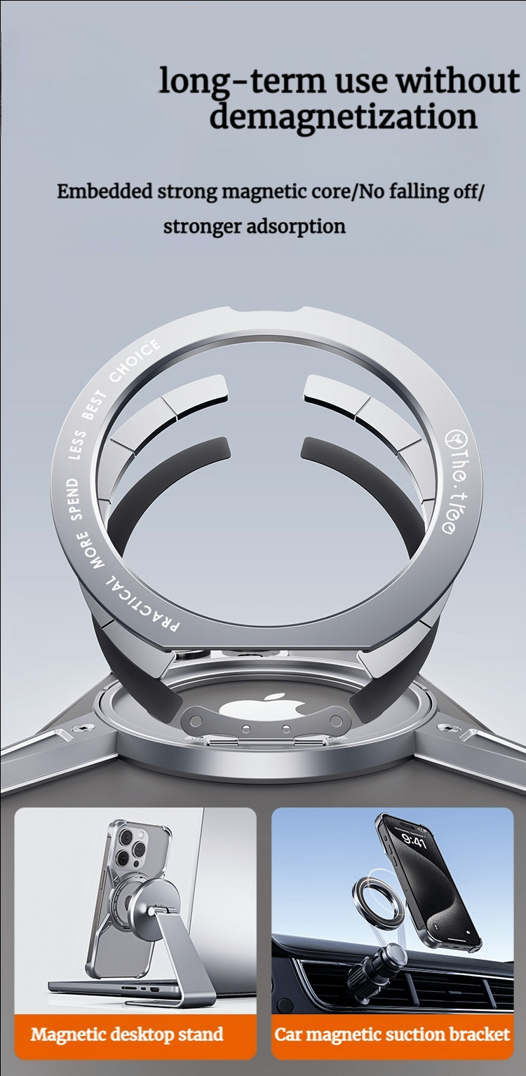 X-shaped Aluminum Alloy Hollow Rotating Magnetic Bracket Case For iPhone 16 Series