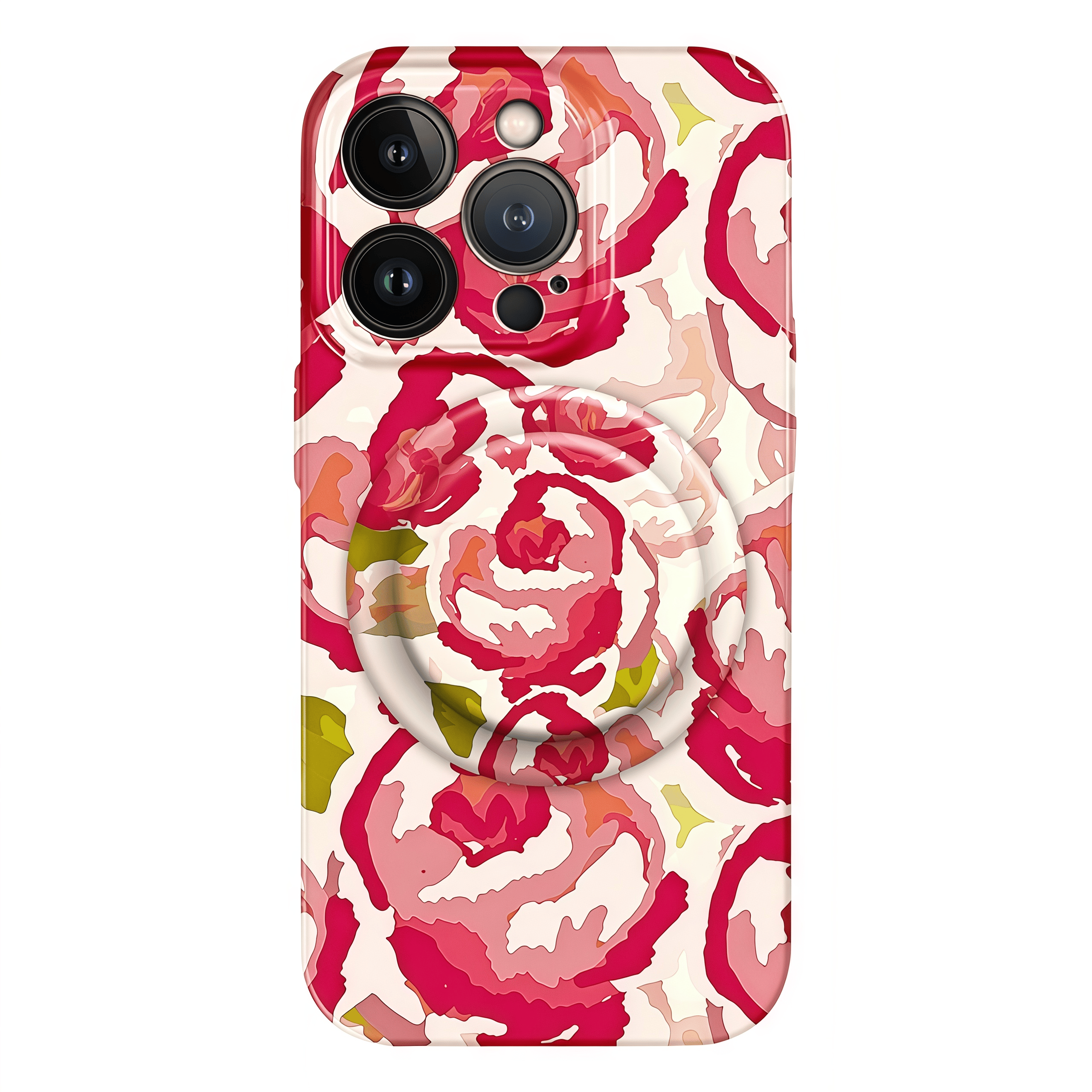 Floral MagSafe Case For iPhone  – 38 Magnet Design, Glossy Print, Two Style Options