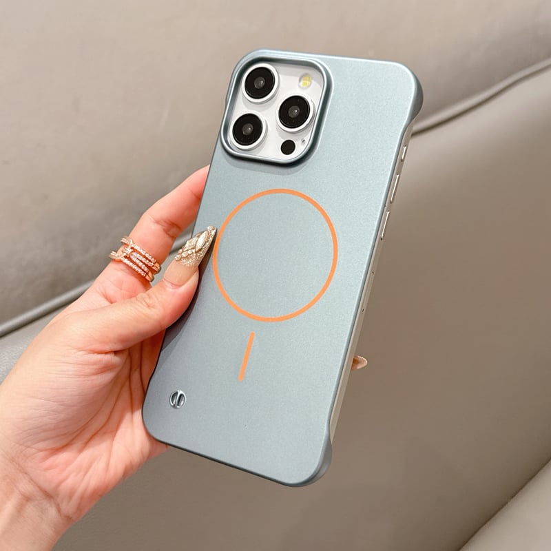 SentimentvalueTM Ultra-thin Frosted Borderless Magnetic Thin Ring Mobile Phone Case Suitable For iPhone 16/15/14/13/12 Series
